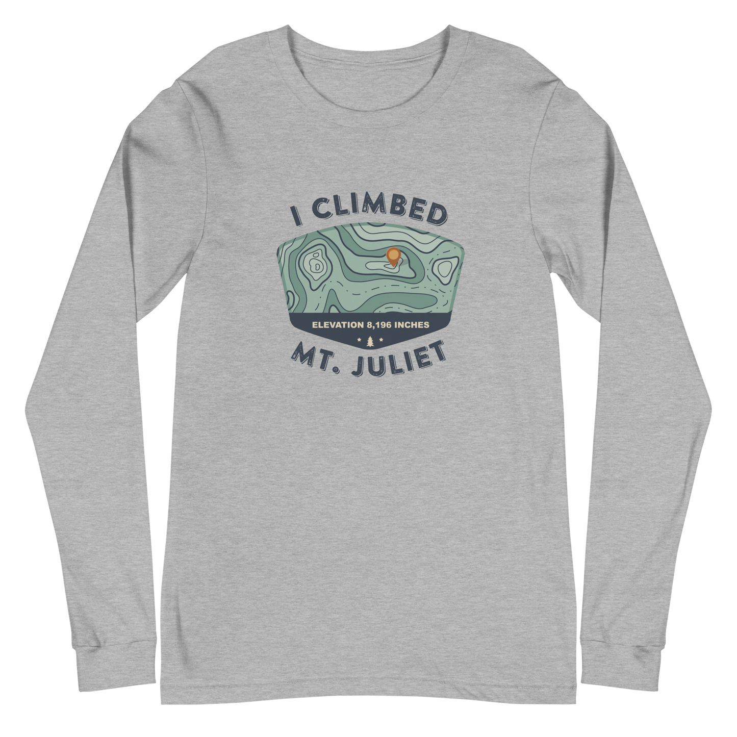 I Climbed Mt. Juliet Long Sleeve Map Tee