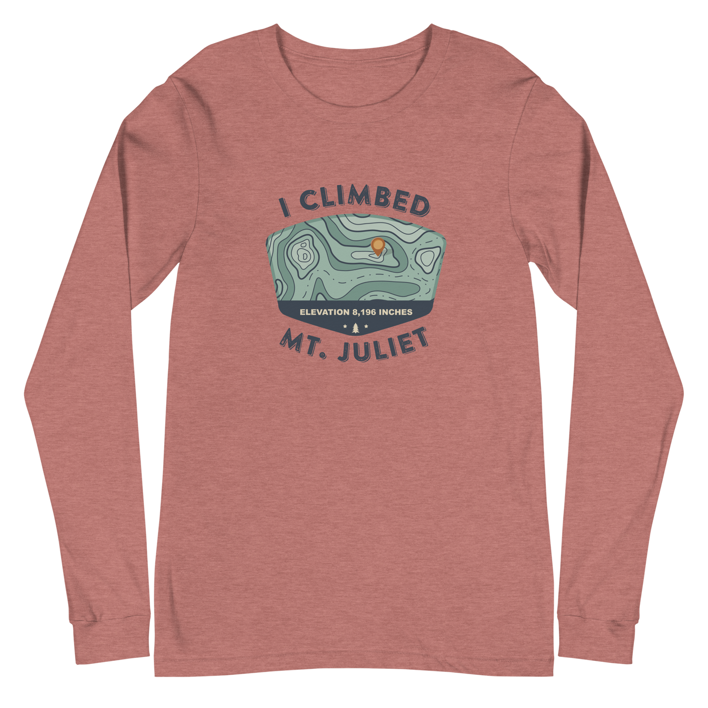 I Climbed Mt. Juliet Long Sleeve Map Tee