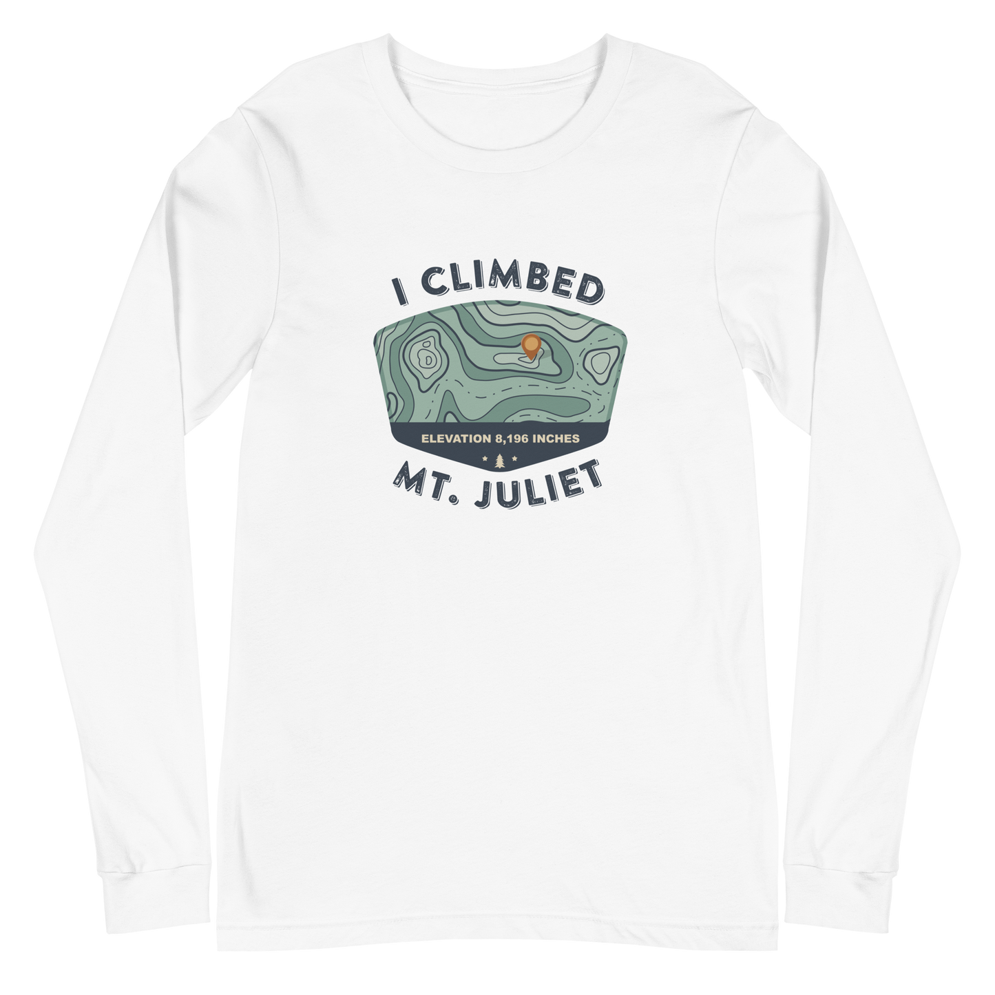 I Climbed Mt. Juliet Long Sleeve Map Tee