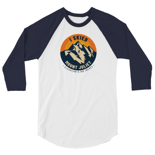 I Skied Mount Juliet Badge 3/4 Sleeve Raglan Shirt